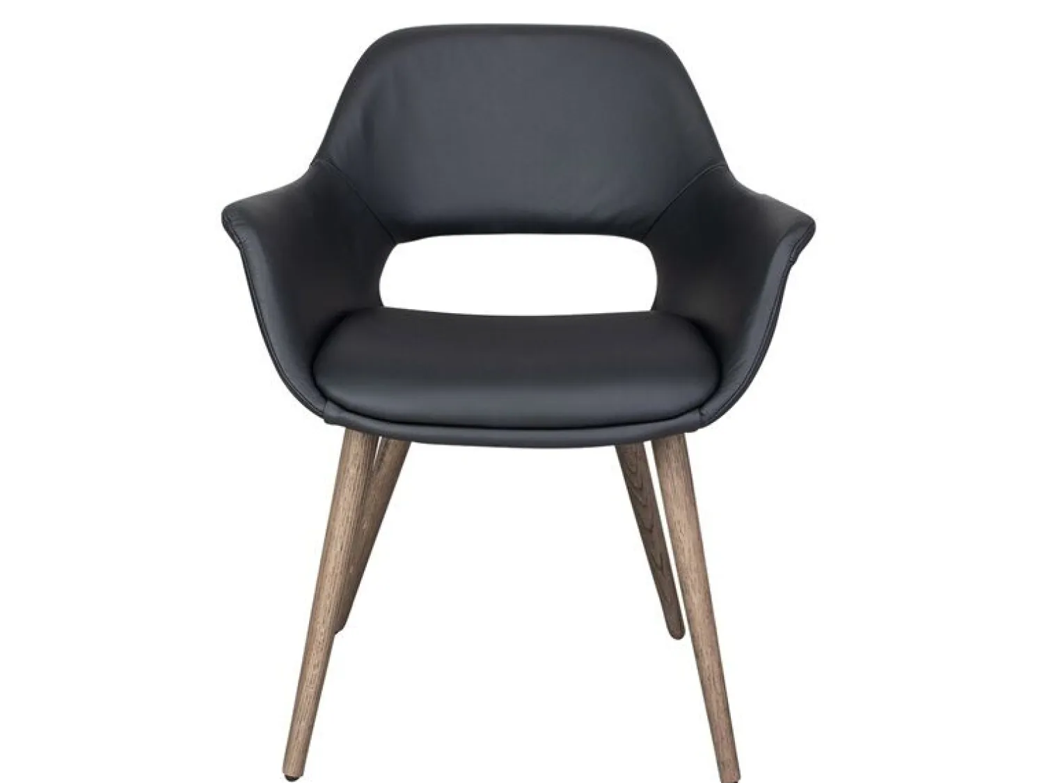 - Fenja spisebordstol, sort PU med træstel^House Of Sander Outlet