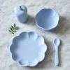- Børne Spisesæt - Little Poppy Dining Set - Lyseblå*Jack o Juno New