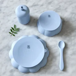 - Børne Spisesæt - Little Poppy Dining Set - Lyseblå*Jack o Juno New