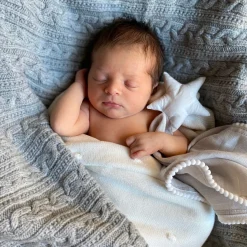 - Tæppe - Knitted Merino Wool Blanket - Lys Grå^Jack o Juno Sale