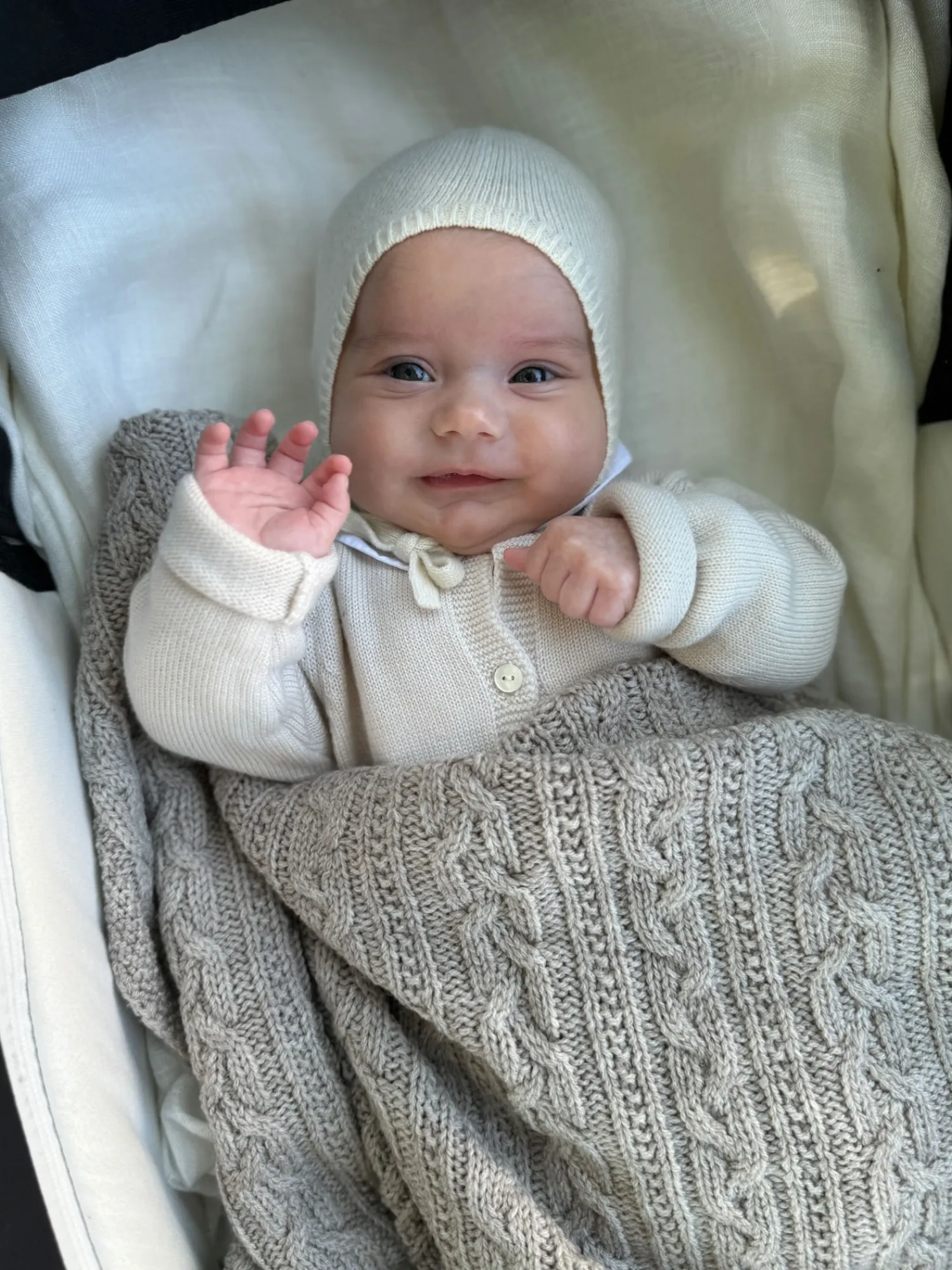 - Tæppe - Knitted Merino Wool Blanket - Lys Grå^Jack o Juno Sale