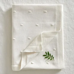 - Tæppe - Knitted Bubble Blanket - Hvid^Jack o Juno New