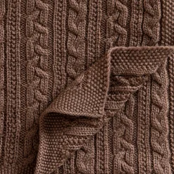 - Tæppe - Knitted Merino Wool Blanket - Brun*Jack o Juno Sale