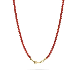 - Halskæde - Rose Carnelian - Guld*JUKSEREI Outlet