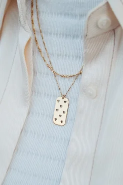 - Heart/Hjerte Halskæde - Guld*JUKSEREI Hot