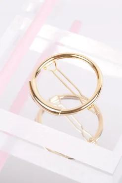 - Tupe hårspænde - Guld^JUKSEREI Best