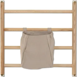 - Opbevaringspose i tekstil til ribbevæg - Lysegrå*KAOS Hot