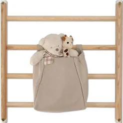 - Opbevaringspose i tekstil til ribbevæg - Lysegrå*KAOS Hot