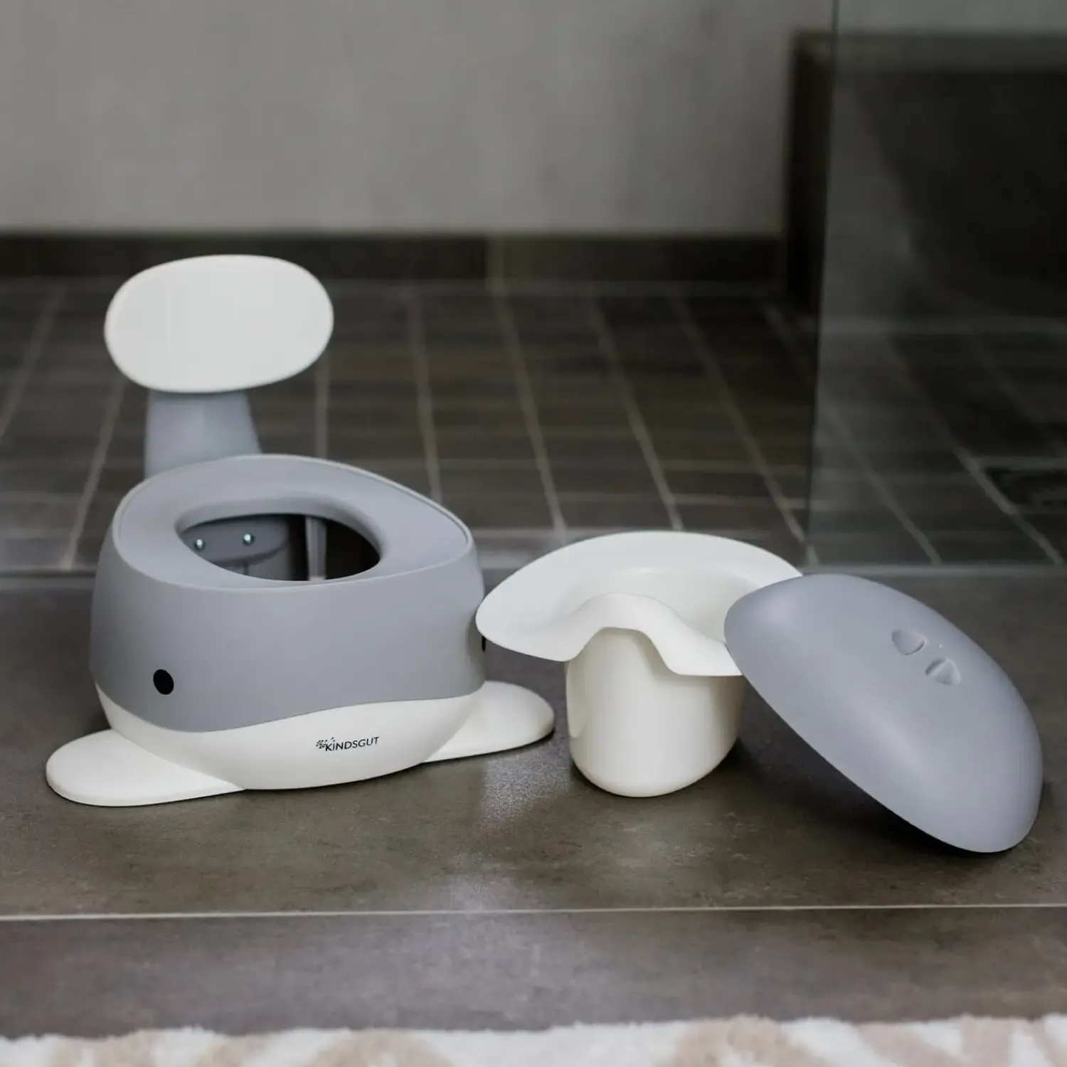 - Potty Training Toilet - Hval - Mørk grå*Kindsgut Hot