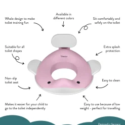 - Toiletsæde til børn - Hval - Pink^Kindsgut Hot