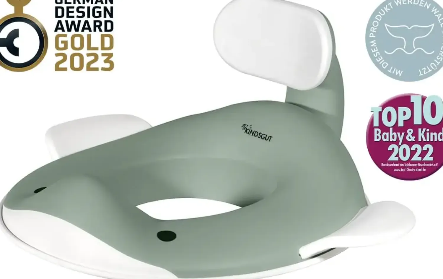 - Toiletsæde til børn - Hval - Pistachio^Kindsgut Clearance