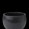 - urtepotteskjuler Ø 18 cm ripple black^Knabstrup Keramik