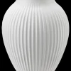 - vase H 35 cm ripple white^Knabstrup Keramik Clearance