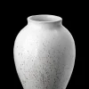 - vase H 12.5 cm white / grey*Knabstrup Keramik