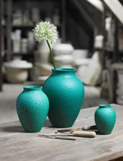 - vase H 12.5 cm verdigris green*Knabstrup Keramik Outlet