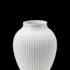 - vase H 12.5 cm ripple white^Knabstrup Keramik