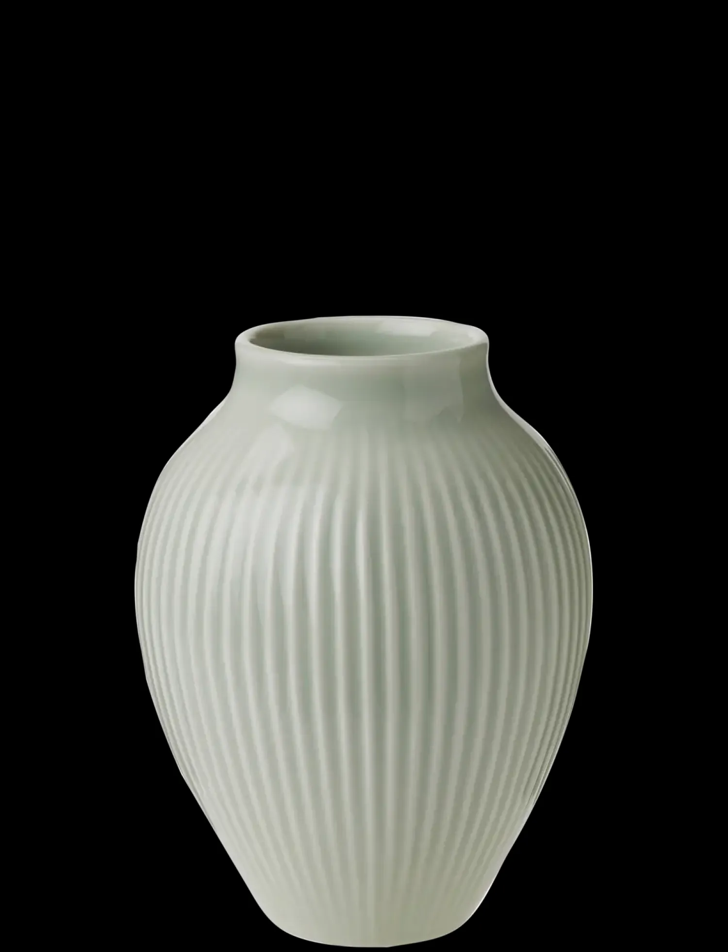 - vase H 12.5 cm ripple mint*Knabstrup Keramik Clearance