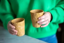 - Krus - Club - Nature Wood / Karry Gul - 250 ml. - Sæt af 4 stk.^Koziol Discount