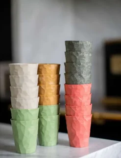 - Krus - Club - Nature/Ash Grey/Grå - 250 ml. - Sæt af 4 stk.*Koziol Online