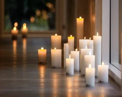 - Blok stearinlys - Hvid - 7 x 12 cm*Kunstindustrien Outlet