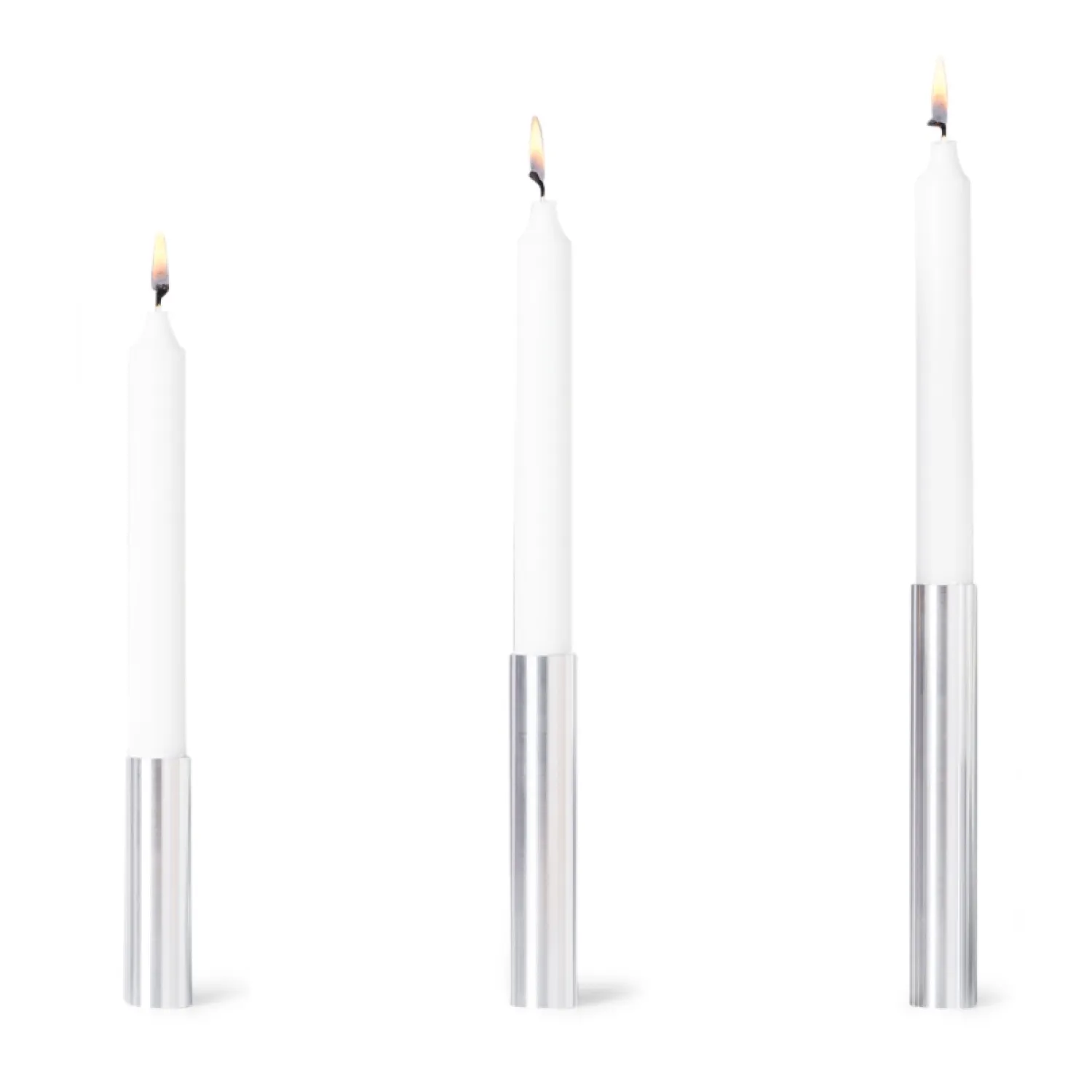 - Box 3 Slim Light lysetage Rustfrit stål - Højde 10 cm, 14 cm ,17 cm*Kunstindustrien Best