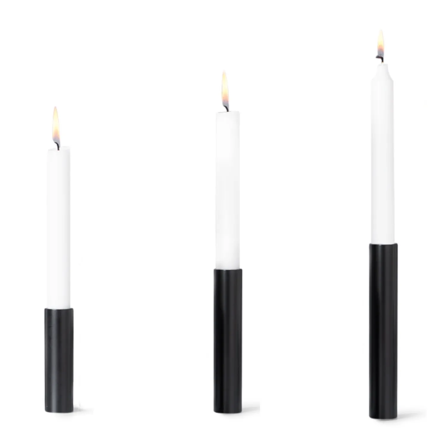 - Box 3 Slim Light lysetage - Sort - Højde 10 cm, 14 cm ,17 cm^Kunstindustrien Outlet