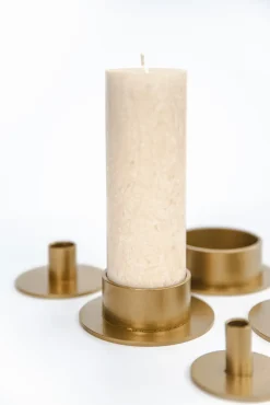 Kunstindustrien - Circle lysestage Ø5 cm - Guld^