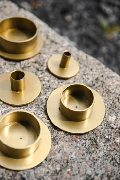 Kunstindustrien - Circle lysestage Ø5 cm - Guld^
