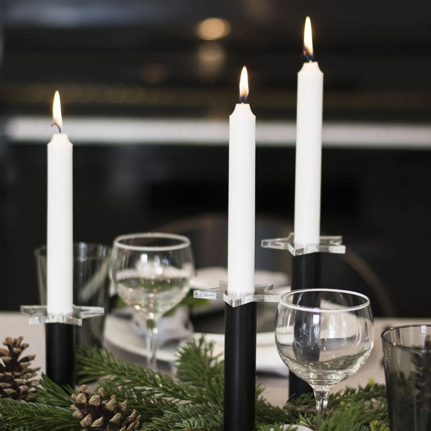 - Slim Light Lysetage - Sort - Højde 14 cm^Kunstindustrien Clearance