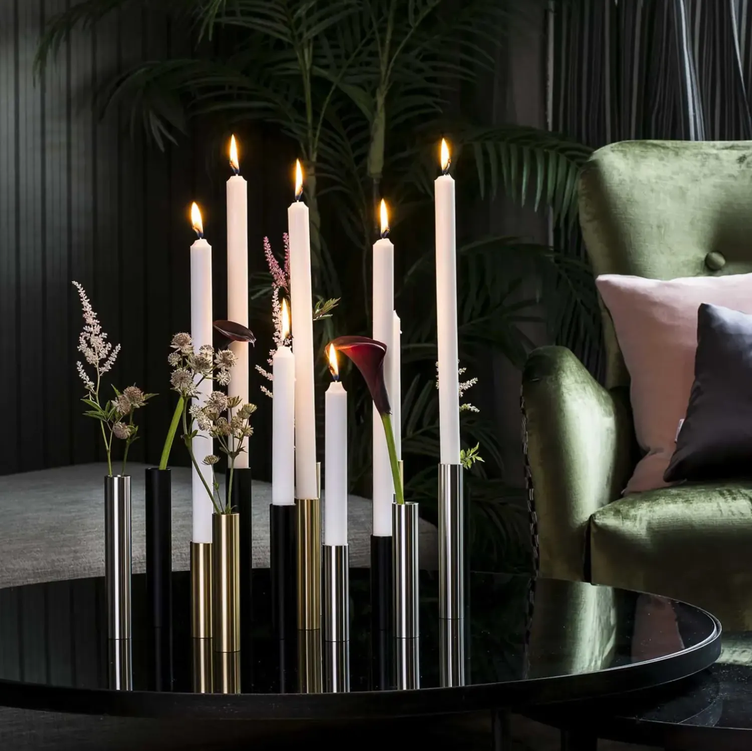 - Slim Vase - Sort - Højde 14 cm^Kunstindustrien Hot