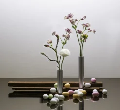 - Slim Vase - Rustfri stål - Højde 17 cm^Kunstindustrien Best