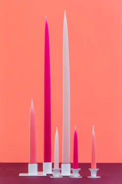 - Square lysestage Ø2,2 - Hvid*Kunstindustrien Discount