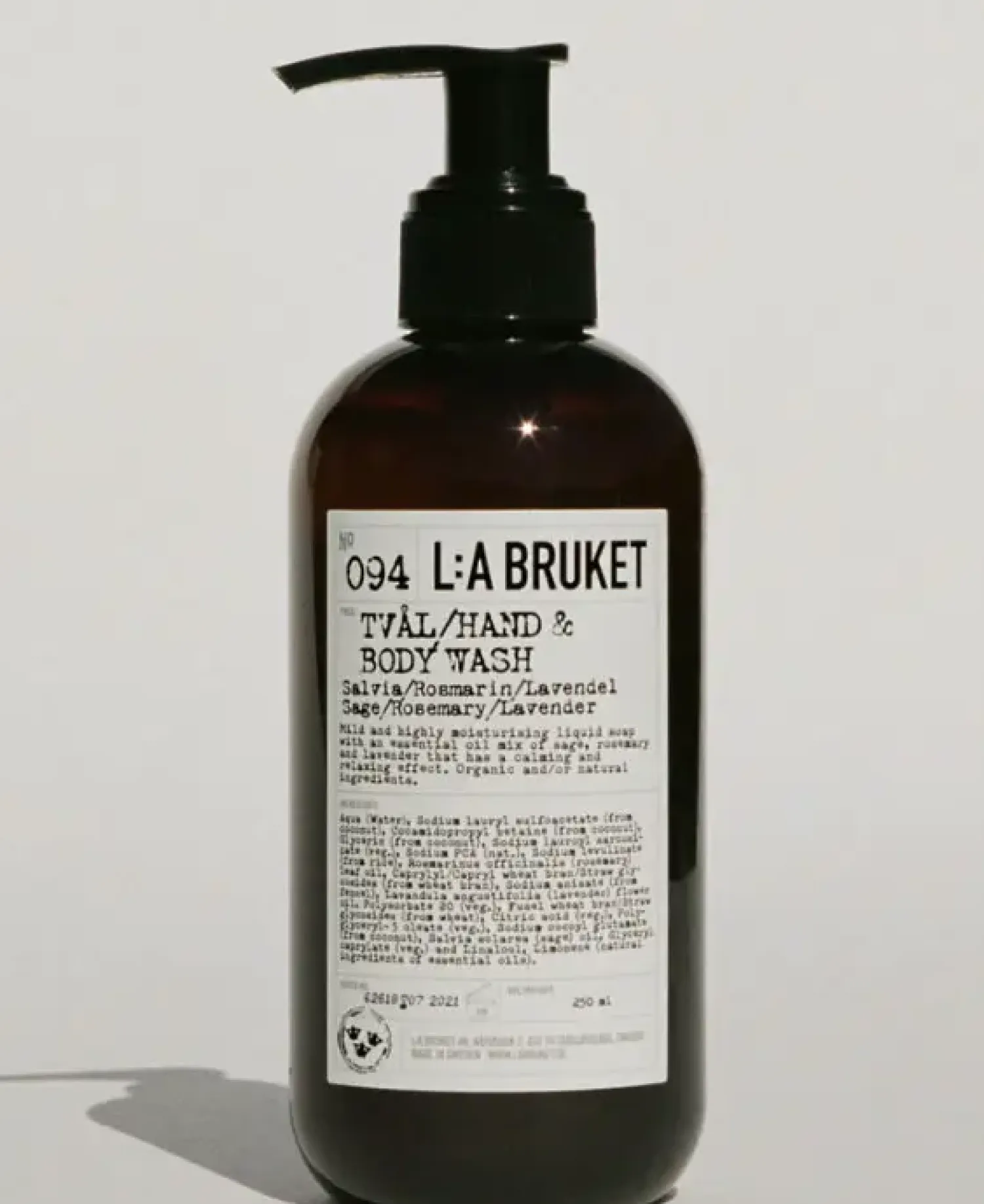 - Flydende Hånd- og kropssæbe - Salvie/Rosmarin/Lavendel - 240 ml*L:A Bruket Online