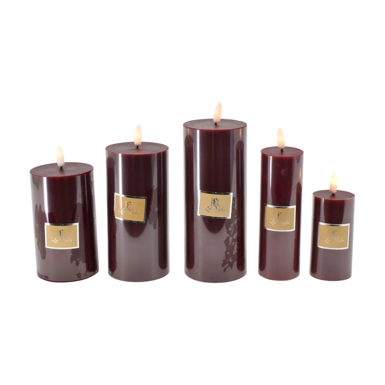 - LED Bloklys Modern - Bordeaux*La Vida