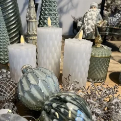 - LED Bloklys Pattern - Hvid*La Vida Hot