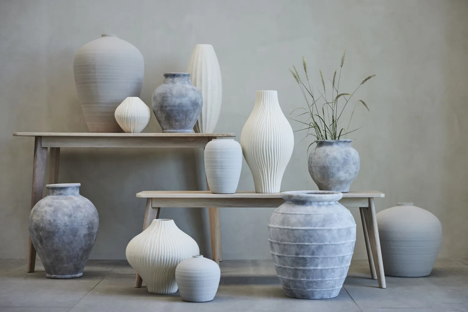 - Anna vase H40,5 cm. antik grå^Lene Bjerre Hot