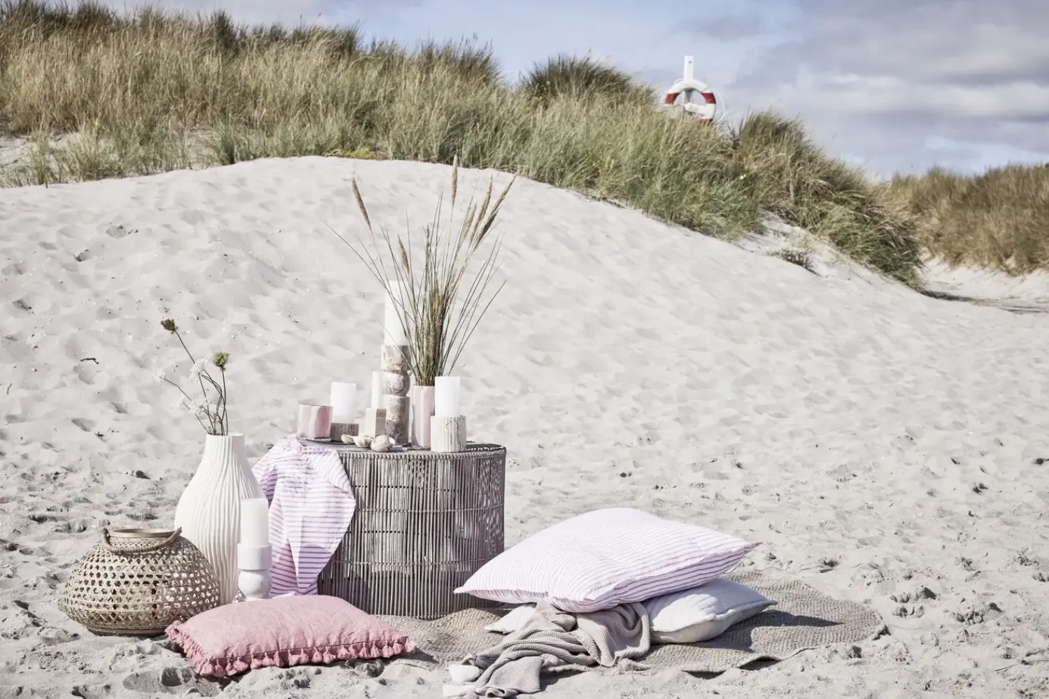 - Eliana stage til bloklys 10 cm. sand marmor^Lene Bjerre