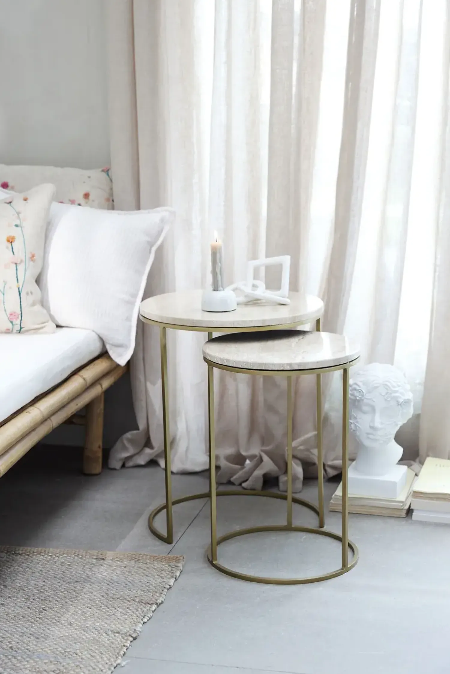 - Ellia dekoration 23x10 cm. hvid marmor^Lene Bjerre Best