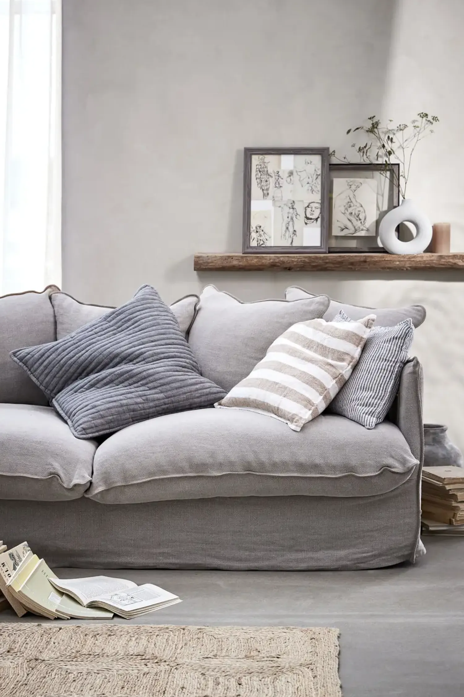 - Fiona pude 50x50 cm. gyldenbrun^Lene Bjerre Outlet