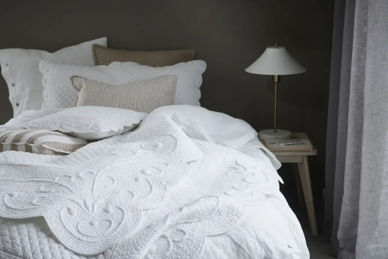 - Fiona pude 50x50 cm. gyldenbrun^Lene Bjerre Outlet