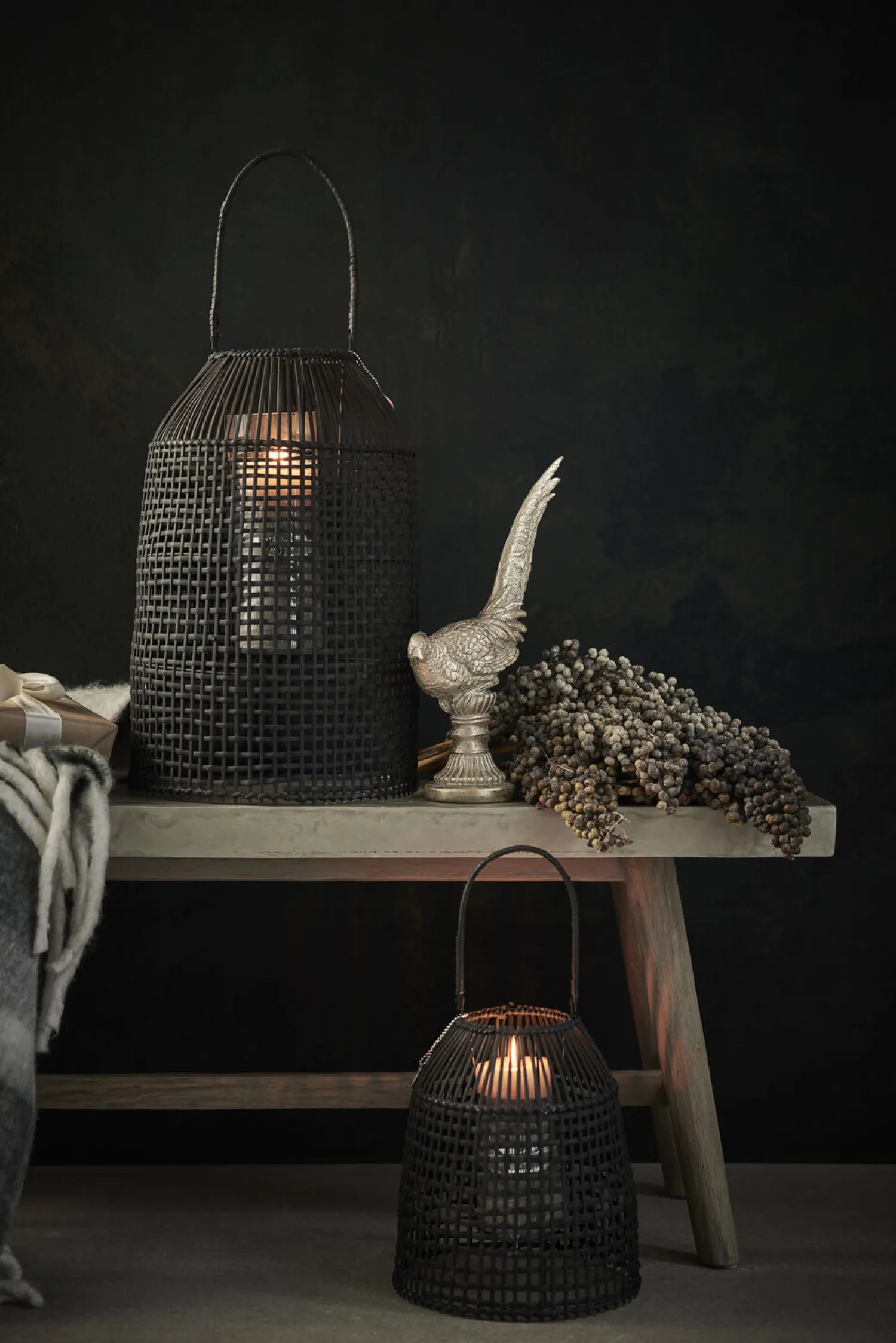 - Hazel lanterne H45 cm. sort^Lene Bjerre Clearance