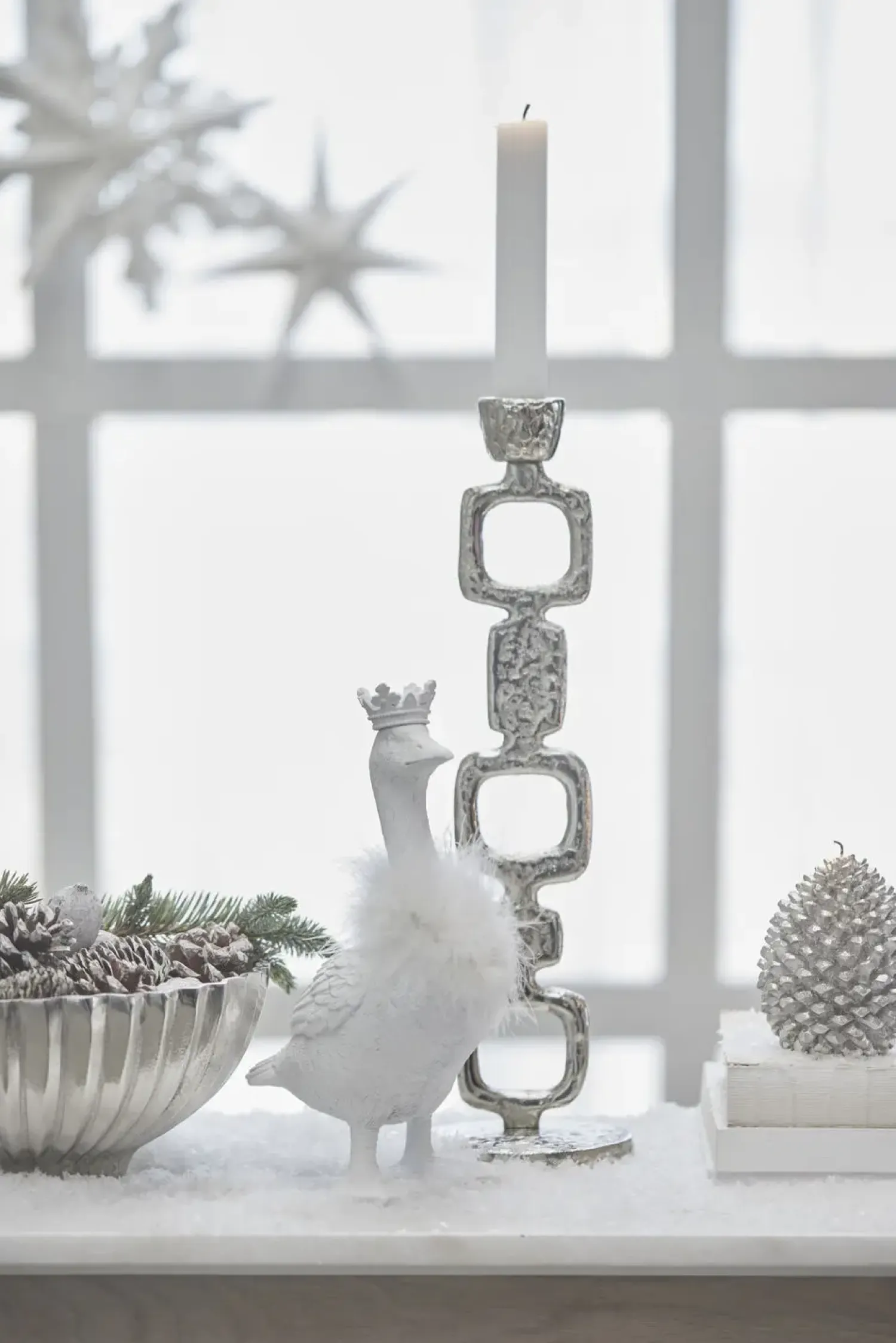 - Lavillia lysestage H40,5cm sølv^Lene Bjerre Hot