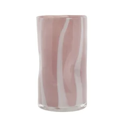 - Marelle glasvase 18 cm. lyserød lyserød^Lene Bjerre New