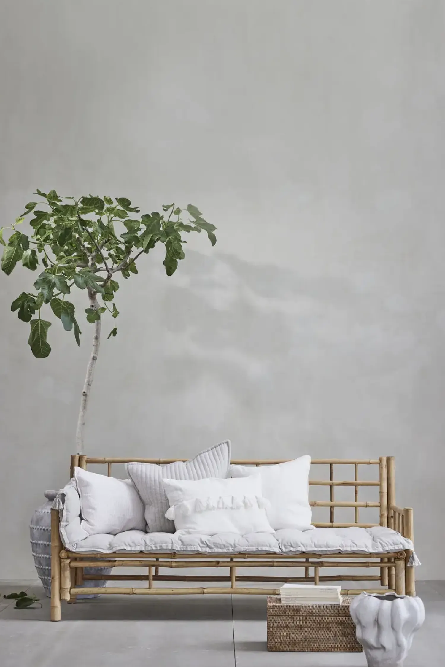 - Norah æske m. låg 40x25 cm. Natur*Lene Bjerre Hot