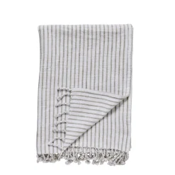 - Olivia plaid 170x130 cm. beige stribet*Lene Bjerre