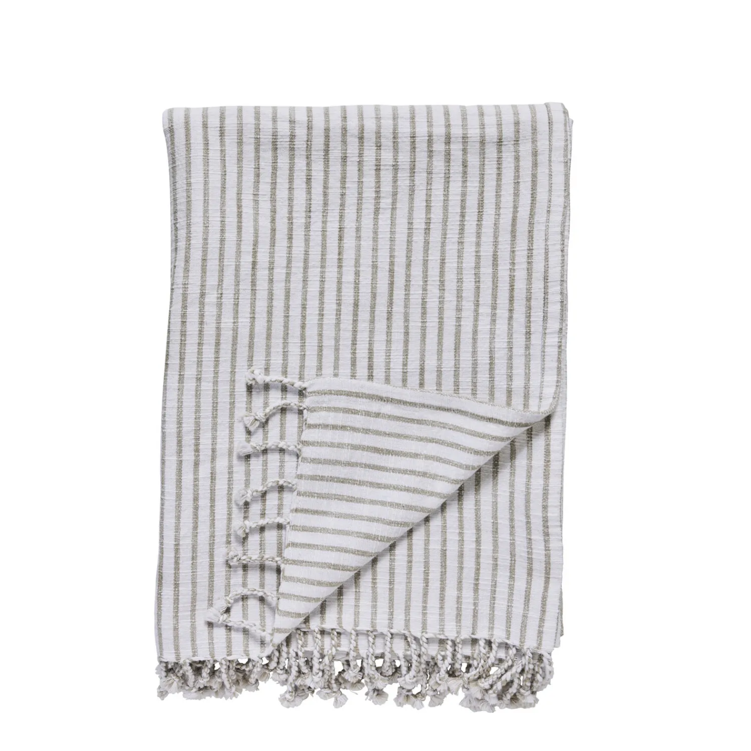 - Olivia plaid 170x130 cm. beige stribet*Lene Bjerre