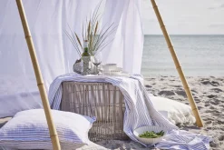 - Olivia plaid 170x130 cm. beige stribet*Lene Bjerre