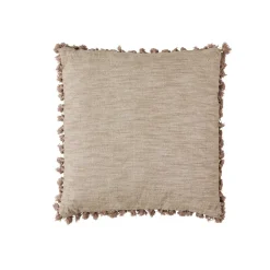 - Oville pude 50x50 cm. mørk sand m. kvaster*Lene Bjerre New