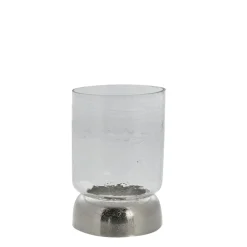 - Sandia stage til bloklys H20,7 cm. sølv^Lene Bjerre