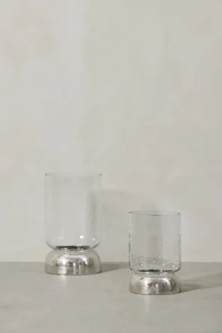 - Sandia stage til bloklys H20,7 cm. sølv^Lene Bjerre